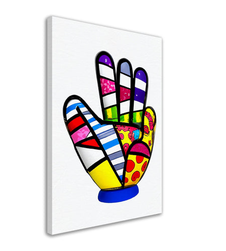 "PEACE" Canvas textured print