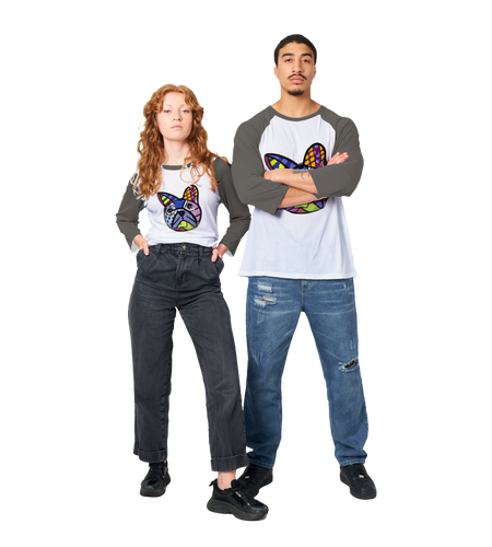 DOGGY Unisex 3/4 sleeve Raglan T-shirt