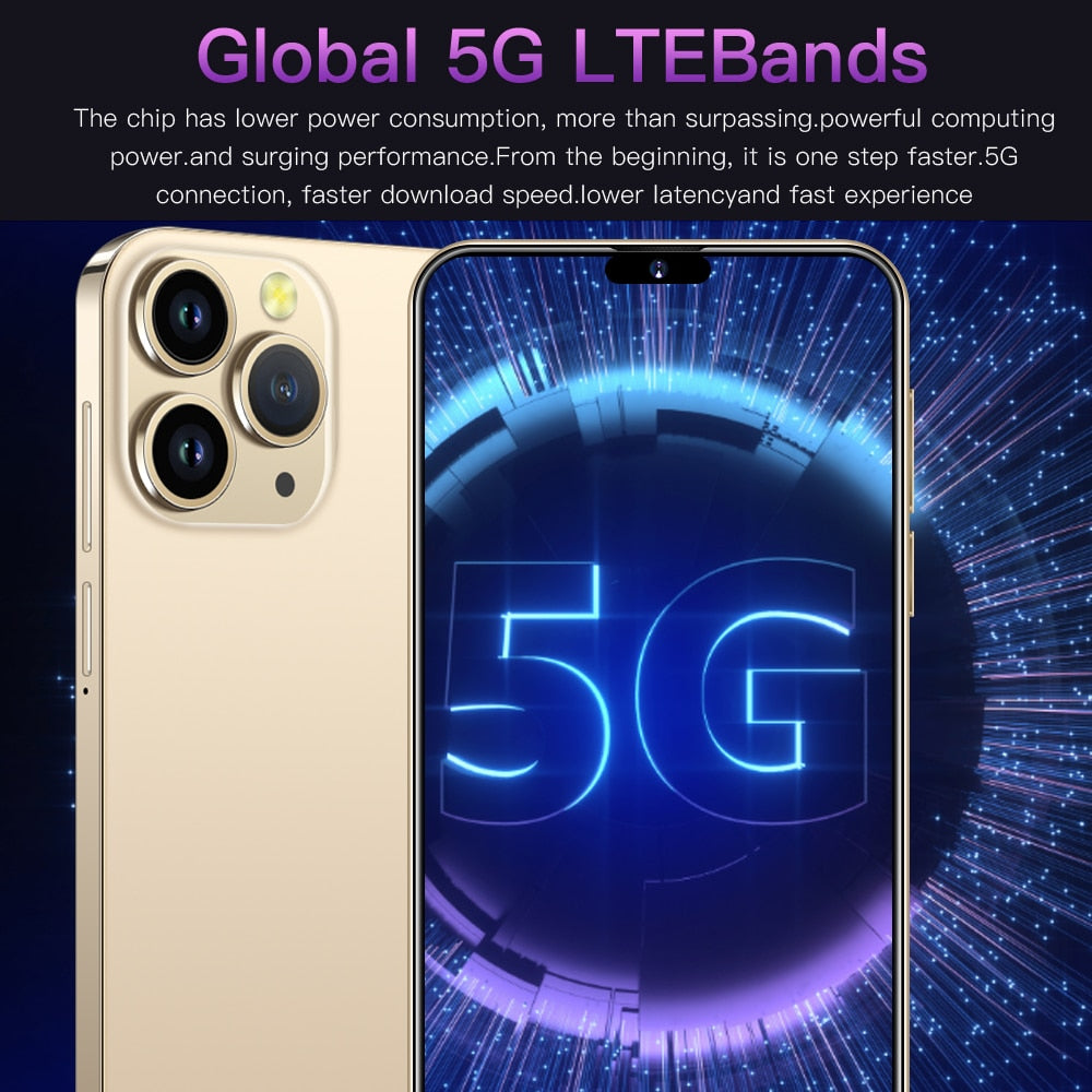 Brand New i14 Pro Max Android Mobile Smartphone 5G Original 2023 6.7 Inch Full Screen 16GB+1TB Phones Global Version Cell Phone